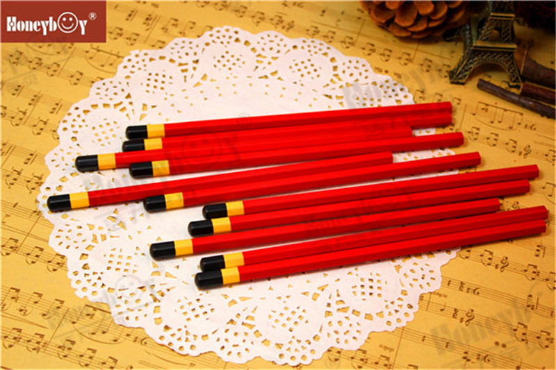 Honeyboy Red Body Hex Dipped Cap Pencil From China